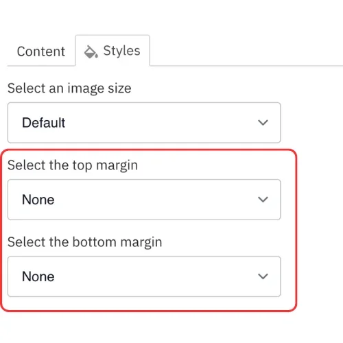Image top and bottom margin