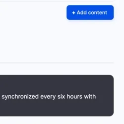 Webpage add content button