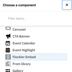 Example of the Flocker menu select 