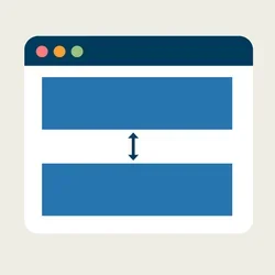 Icon showing space between two blocks