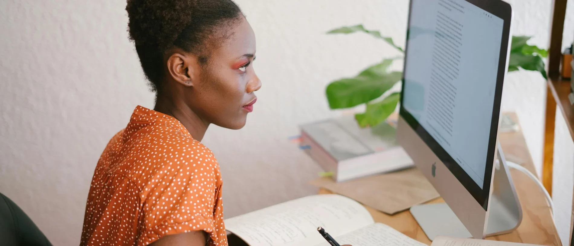 Woman on computer