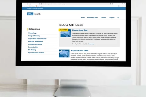 Example of Acquia blog posts 