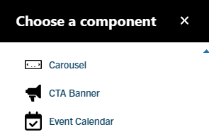 Event Calendar in Component List