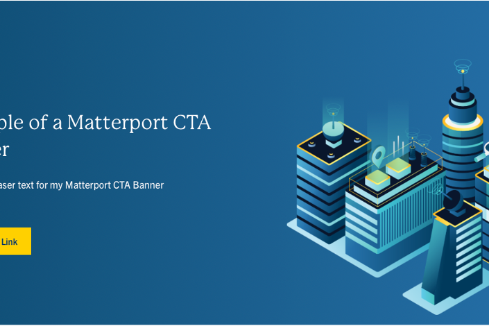 Screenshot of example of a Matterport CTA banner for the Web Platform